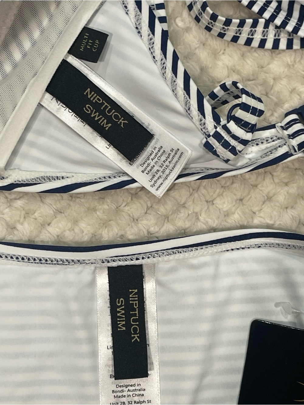 Nip Tuck Swim Sorrento Stripe Two Piece Bikini Set Size US 6 / AU 10 NWT - Picture 5 of 5